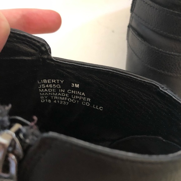 Kids Jessica Simpson black Liberty ankle boot Sz 3 children buckle low 3m girls - Picture 6 of 8